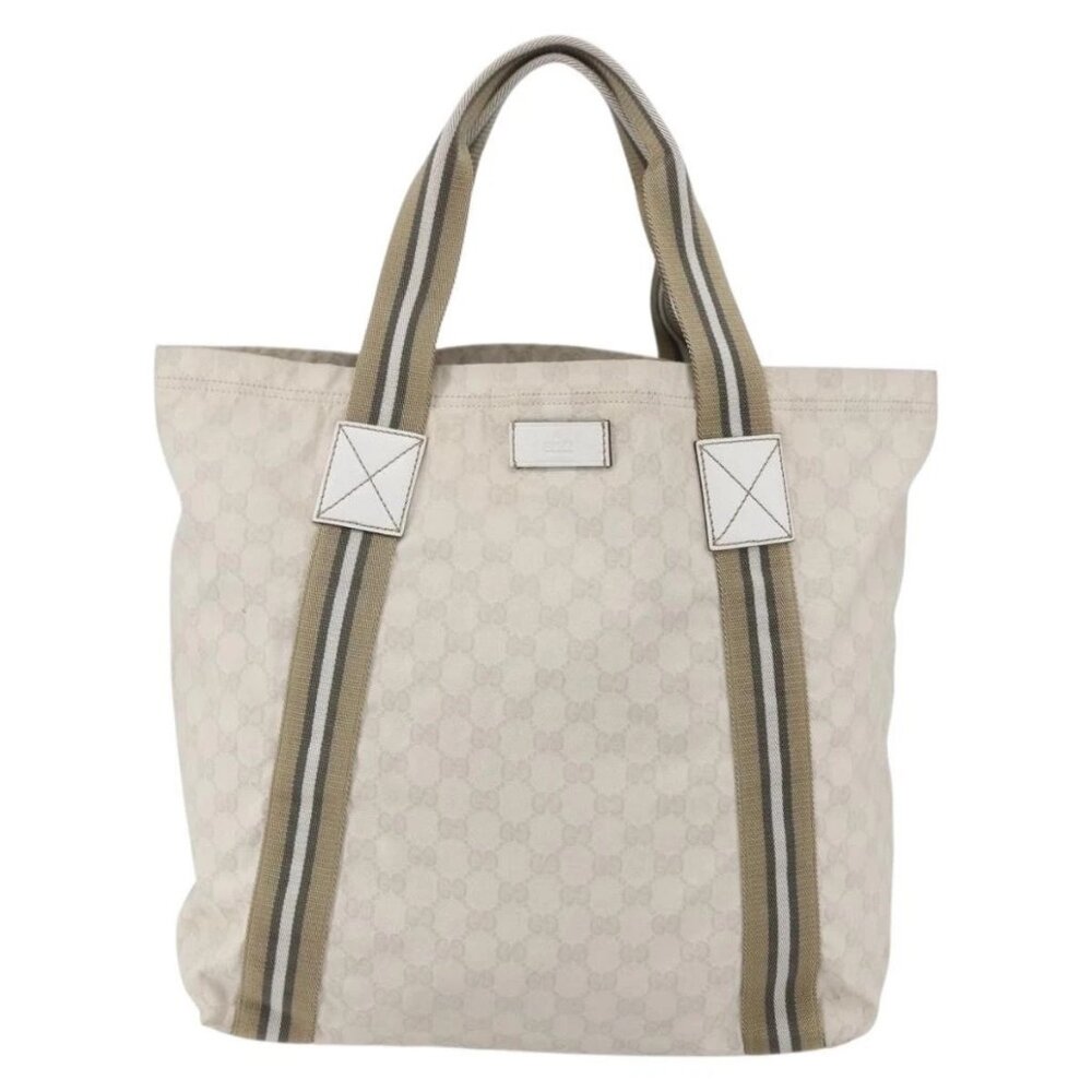 GUCCI GG Canvas Tote Bag White Beige 189669 Auth yk19750 - Picture 2 of 16